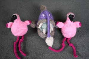 Flamingo and Black Devil Angler Fish