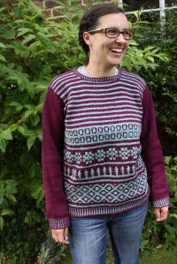 Purple winter jumper